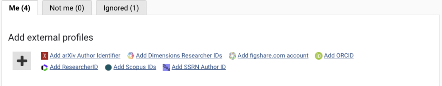 Screenshot of Elements Add External Profiles