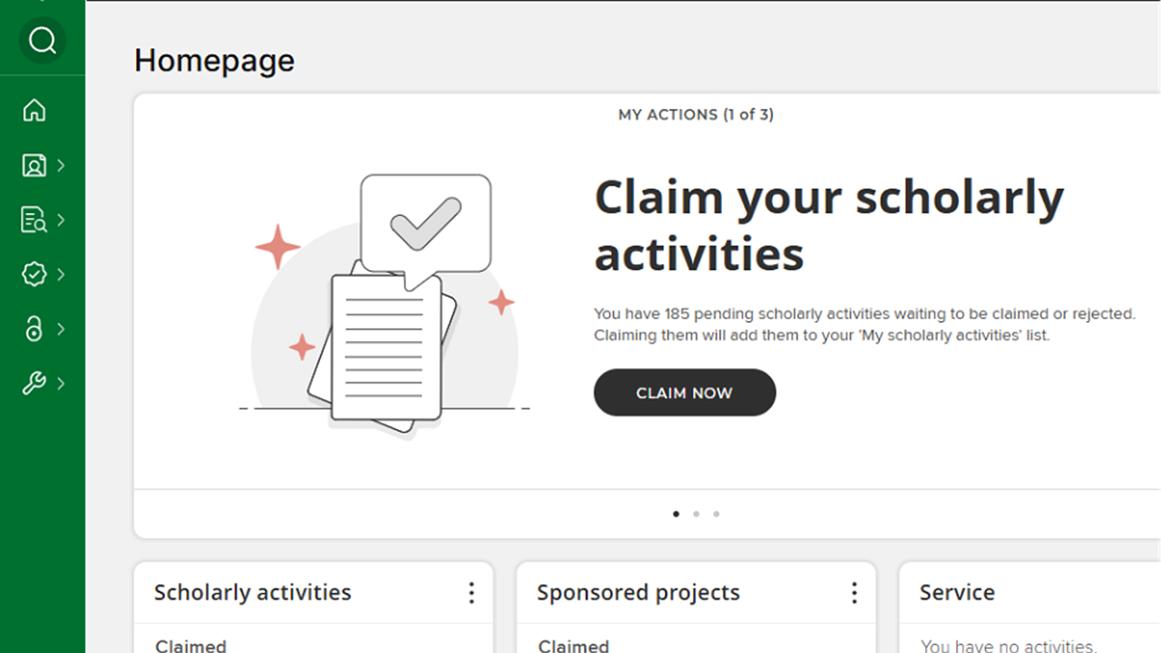 claim your scholarly activity