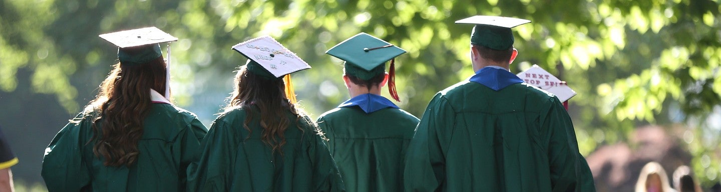 students at graduation