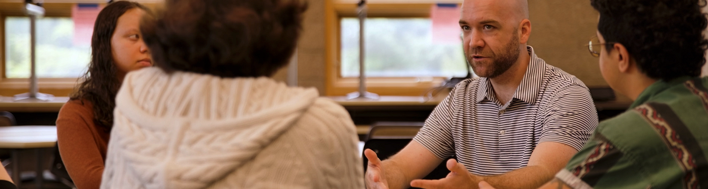 instructor meets with students