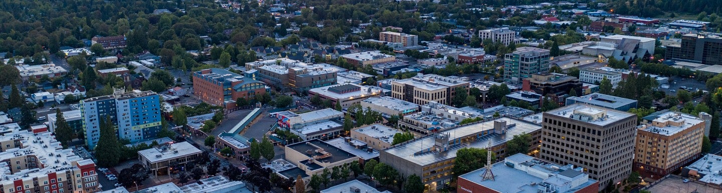 Eugene, Oregon aerial view