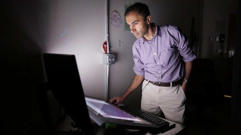 Professor in research lab