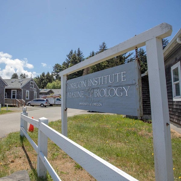 Oregon Institute of Marine Biology sign
