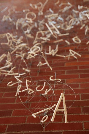 letters on wall