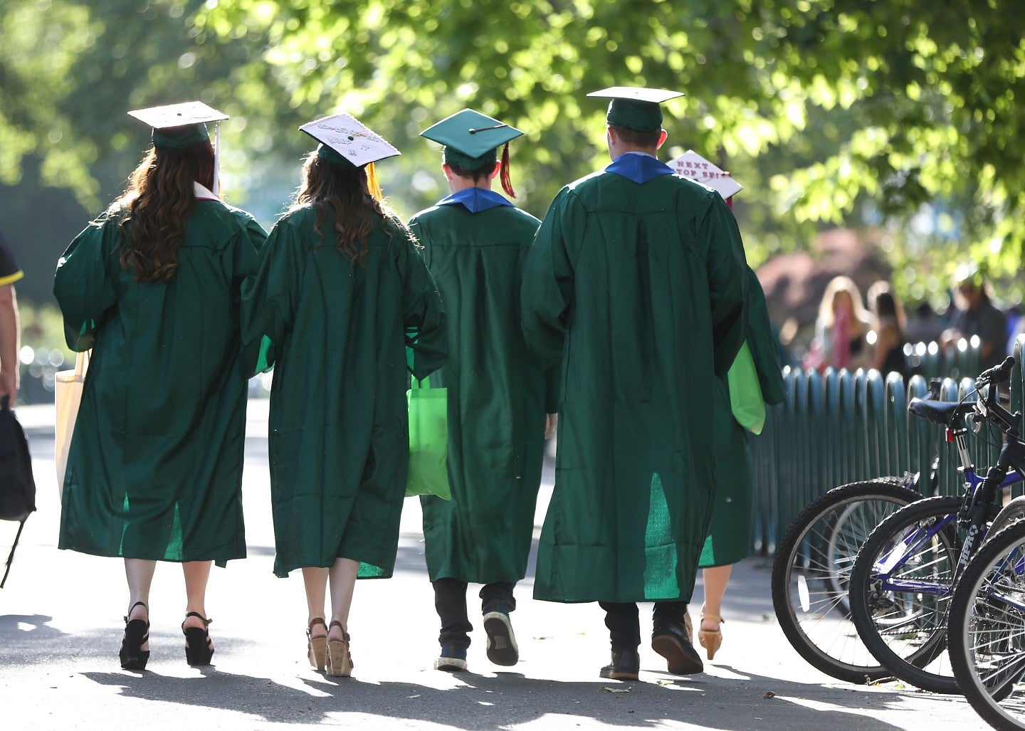 students at graduation
