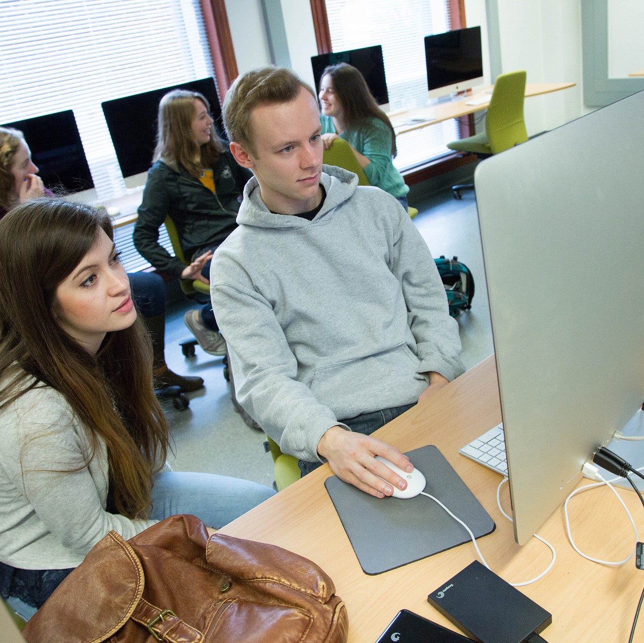 students in computer lab