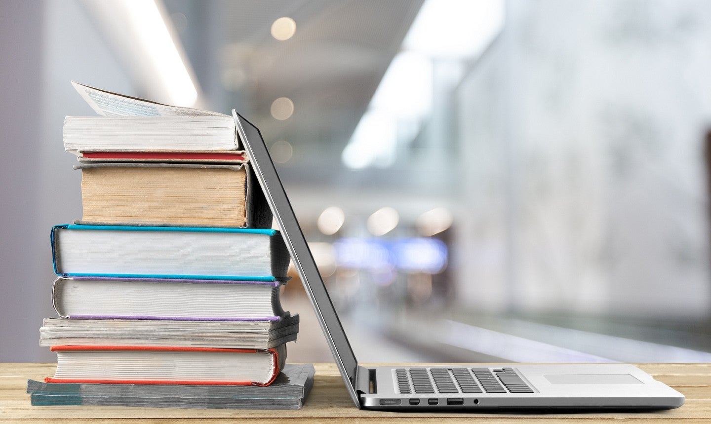 books and laptop